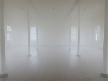 A foggy room.