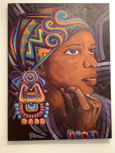 A colorful painting. 