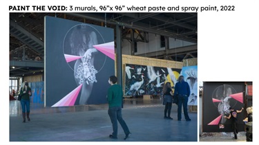 A large art installation in a gallery. 