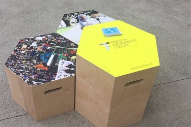 Two small sculptures.