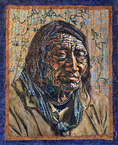 A painting of a person. 