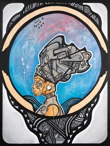 A colorful painting.