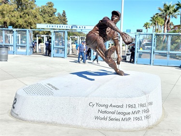 A bronze and marble sculpture. 