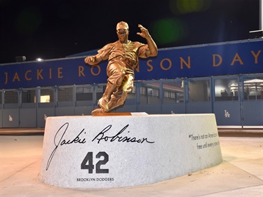 A bronze and marble sculpture. 