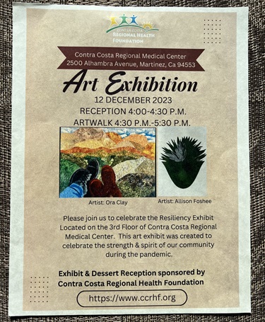 A flyer for an art exhibition.
