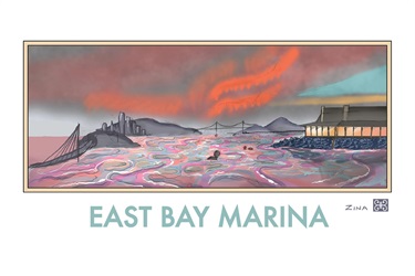 An illustration of a seascape.