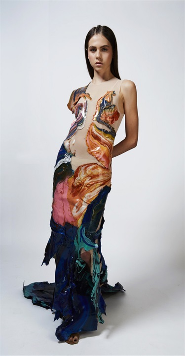 A person wearing a gown. 