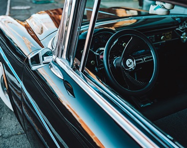 The inside of a car.