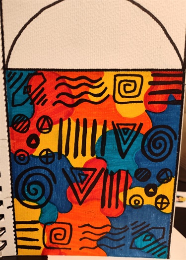 Colorful abstract painting.