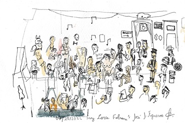 An illustration with a series of characters.