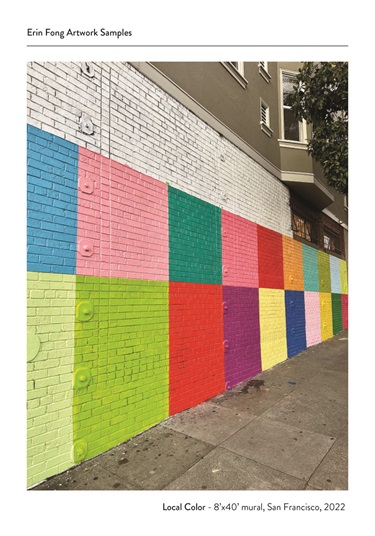 A mural painted on a building wall.