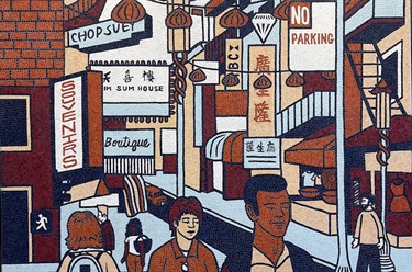 A colorful mosaic detail. 