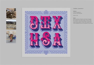 Paper with pink and blue text. 