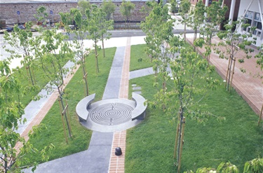 A stone art sculpture. 