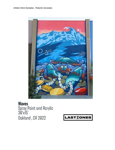 A mural on the outside of a building. 