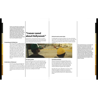 Pages of a magazine with text and photos.