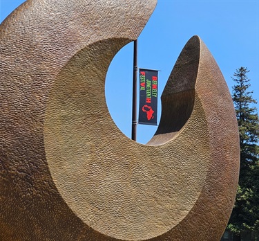 An abstract sculpture.