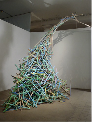 An art installation in a gallery.