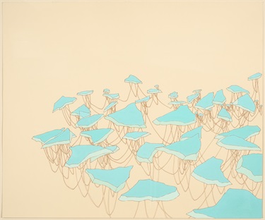 An abstract piece of artwork.