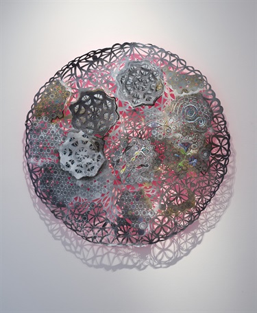 A piece of abstract artwork.