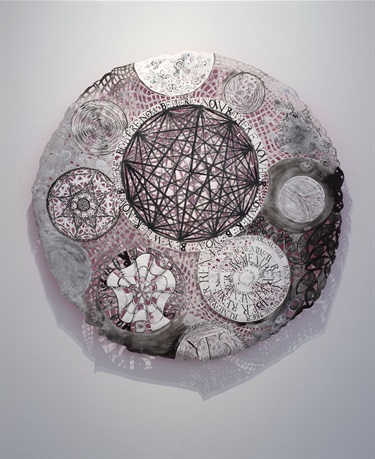 A piece of abstract artwork.