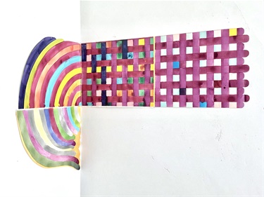 An abstract art installation. 