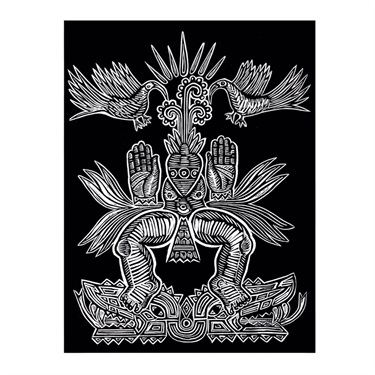 Black and white artwork.