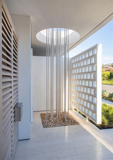 An abstract sculpture. 