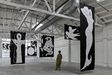 Artwork displayed in a gallery.