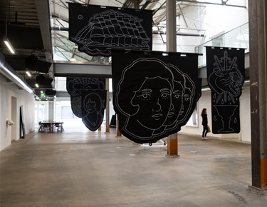 Artwork displayed in a gallery.