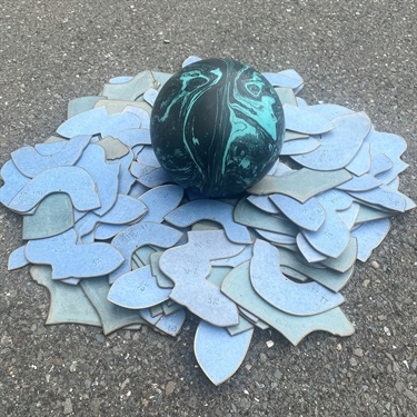 An abstract art installation.