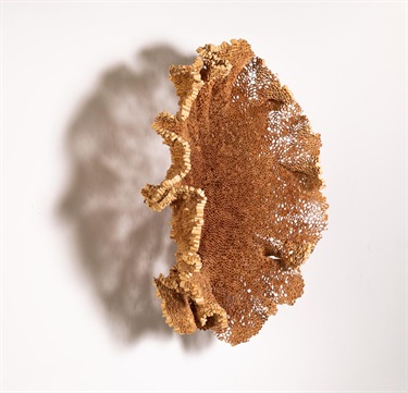 A mixed media art installation. 