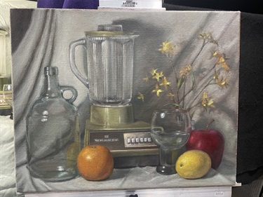 A still-life painting. 