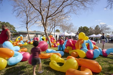 An outdoor art installation.