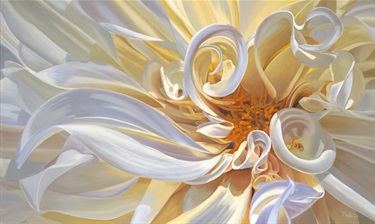 A painting of flower petals.