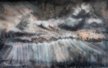 A piece of abstract artwork.