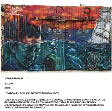 A mural painted on the side of a building.