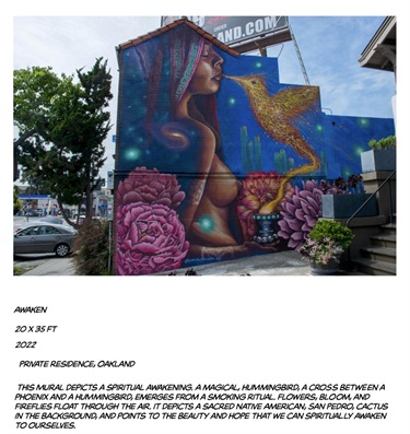 A mural painted on the side of a building.