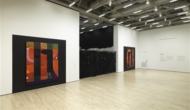Artwork displayed in a gallery. 