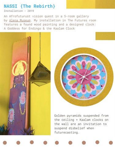 A poster with photos and text. 