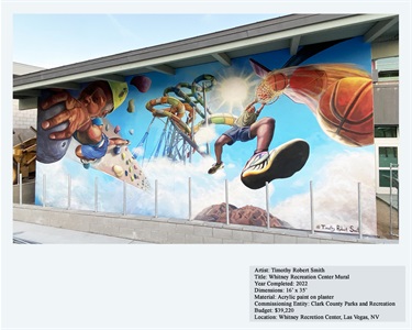 A mural painted on the side of a building. 