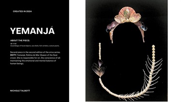 A picture of jewelry pieces and a written description.