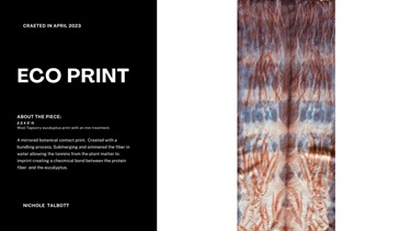 A multicolor print and a written description.