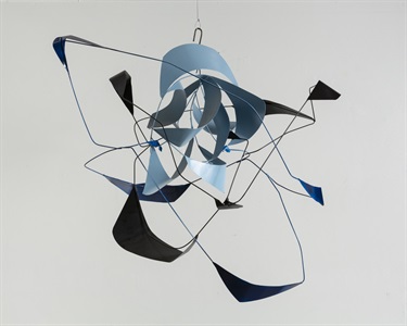 An abstract sculpture. 