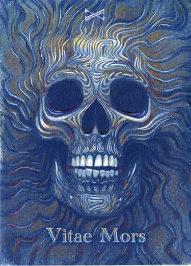 A painting of a skull.