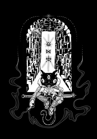 A psychedelic style painting.