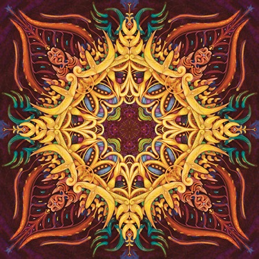 A psychedelic style painting.