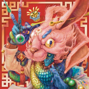 A psychedelic style painting.