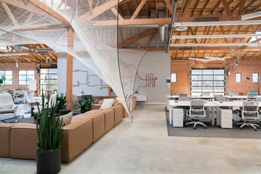 The inside of an office space.