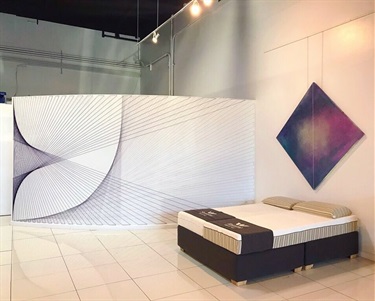 A decorated bedroom. 